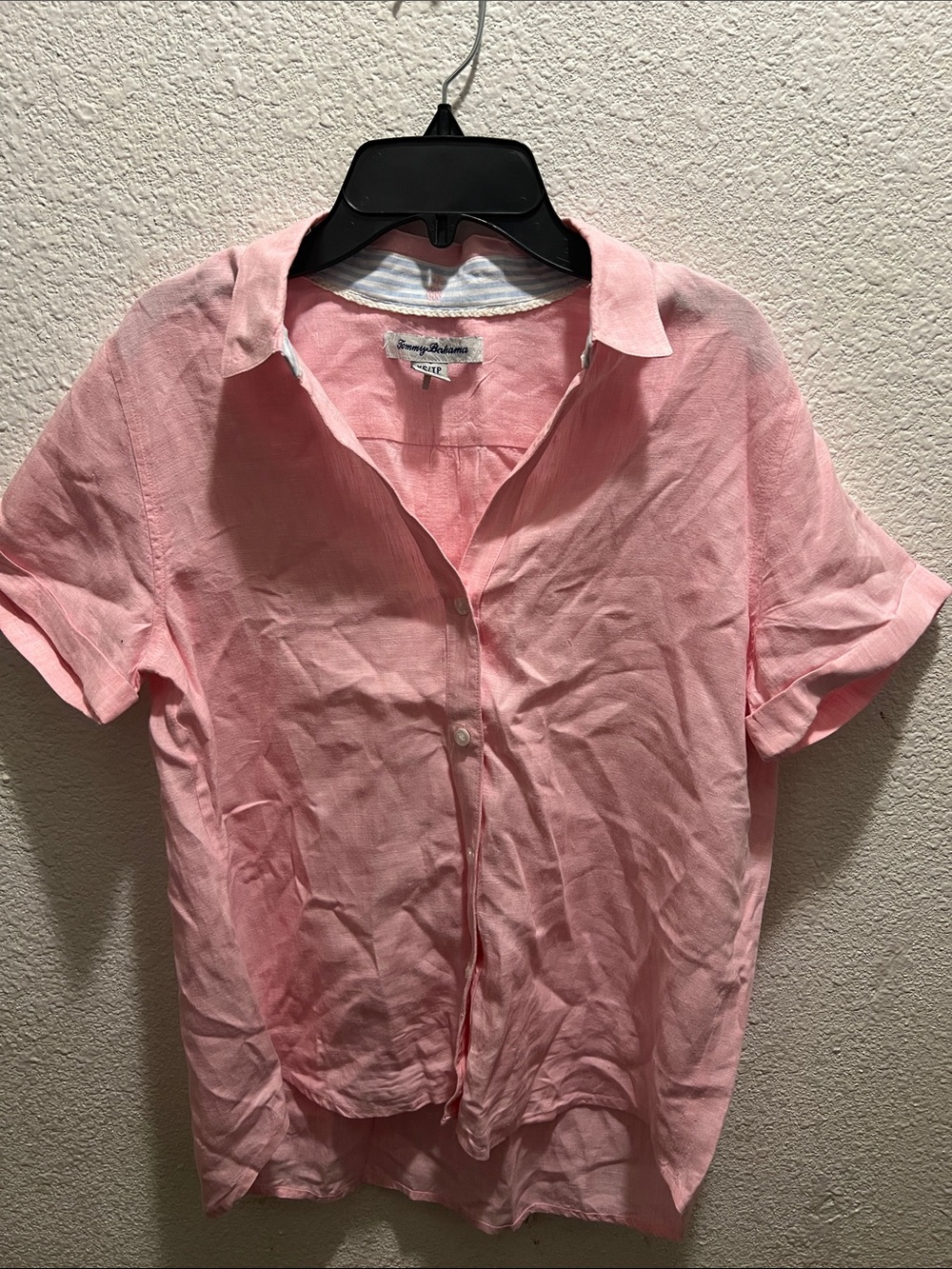 Tommy Bahama Pink Button-Down Short Sleeve Shirt